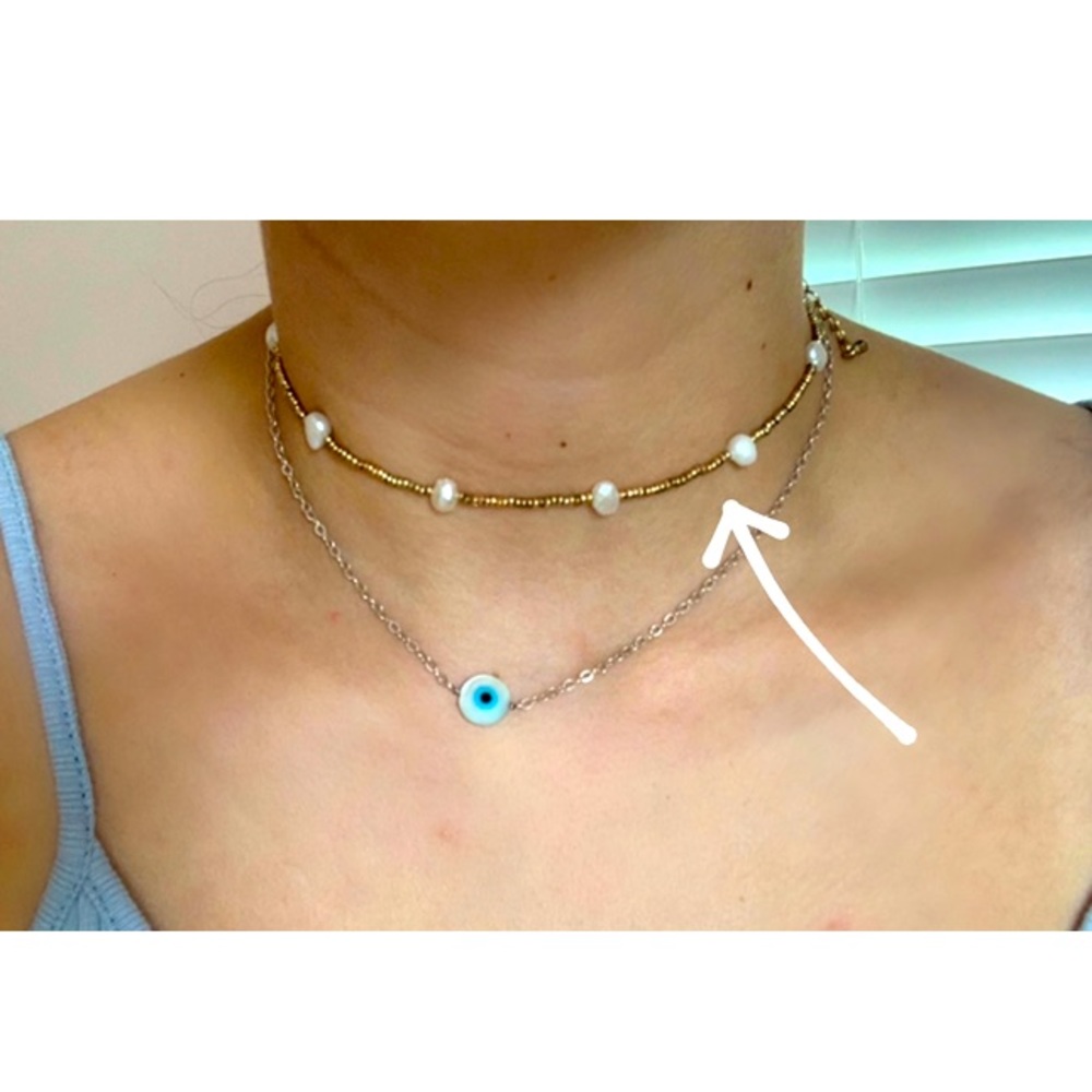 Gold and white Pearl necklace!